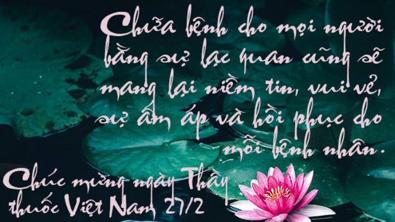 Thiệp chúc mừng ngày 27 tháng 2 bằng thư pháp