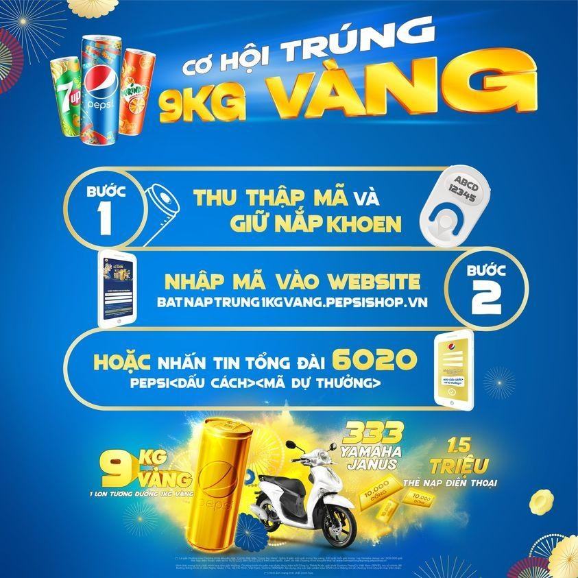 Cách nhập mã thưởng Pepsi để nhận thưởng