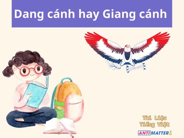 Giang Cánh Chim hay Dang Cánh Chim? Bạn sẽ dùng từ nào?