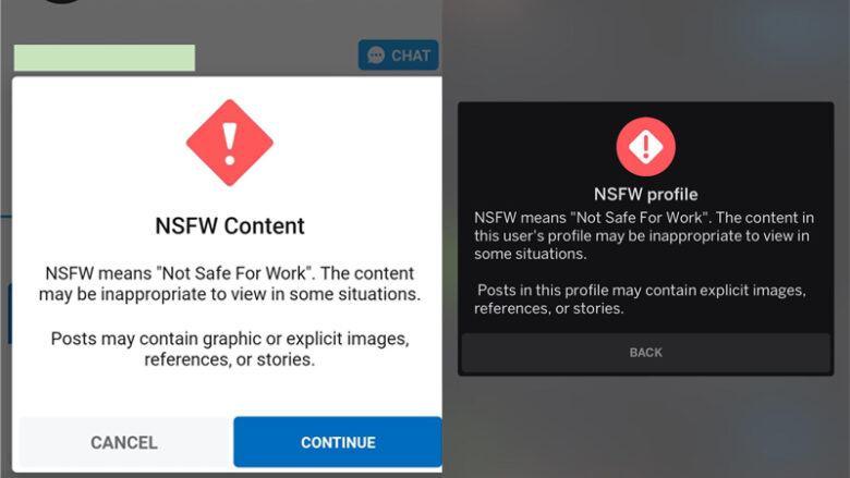 cảnh báo NSFW