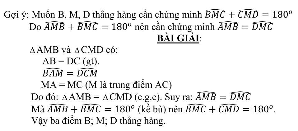 Làm thế nào để chứng minh ba điểm thẳng hàng?