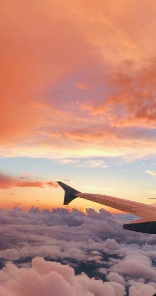 Hình ảnh đẹp về cánh máy bay và những đám mây
