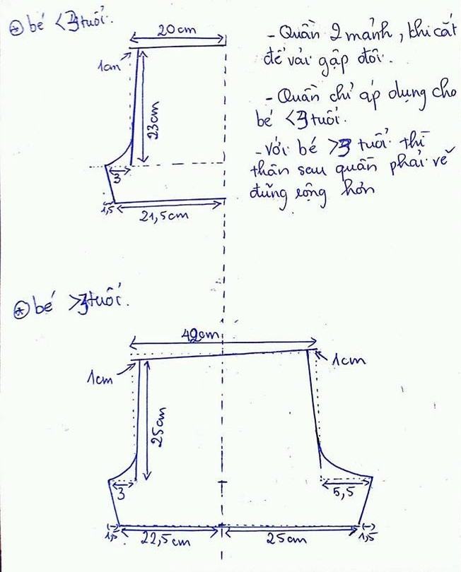 Công thức và cách học cắt may quần áo trẻ em cực đơn giản