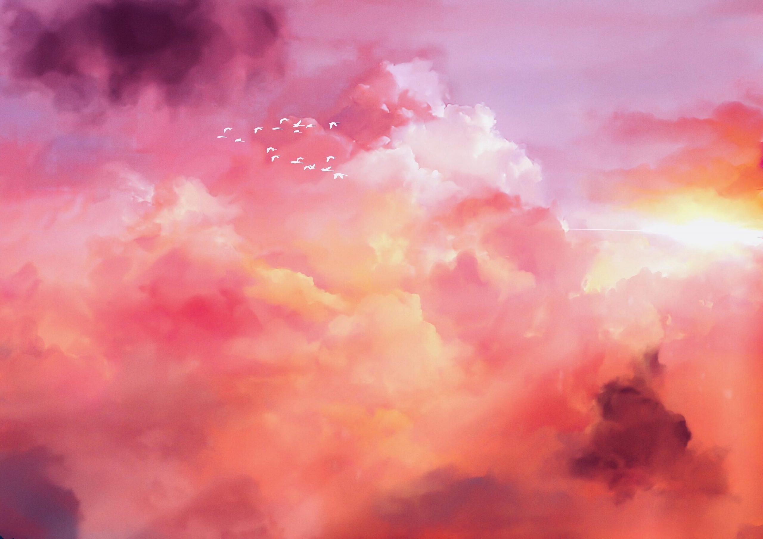 Chia sẻ 107 cute hình nền bầu trời màu hồng hay nhất   trungtamgdtxlequydoneduvn