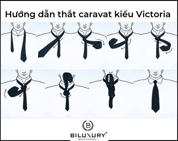 Hướng dẫn thắt caravat kiểu Victoria