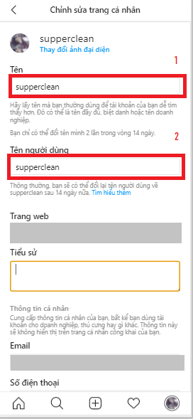 cách đổi tên instagram