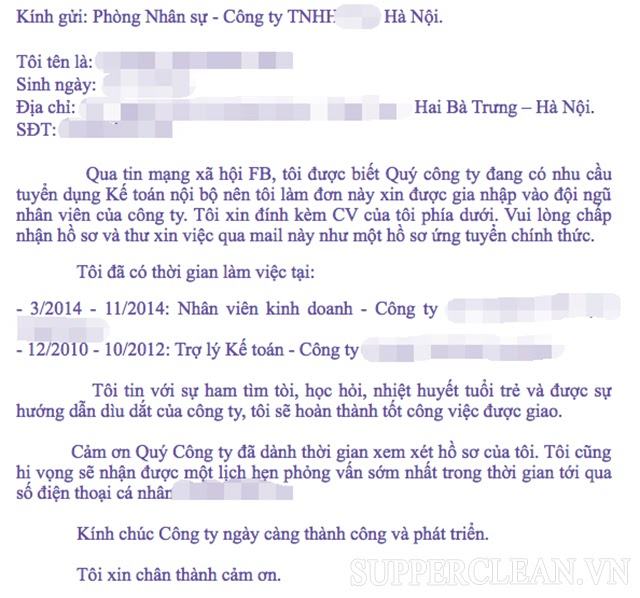 Nội dung email bằng tiếng Việt