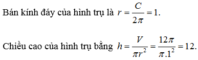 công thức tính thể tích khối trụ rỗng