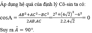 Cách Giải bài tập Định lý Côsin trong tam giác hay và chi tiết - Toán lớp 10