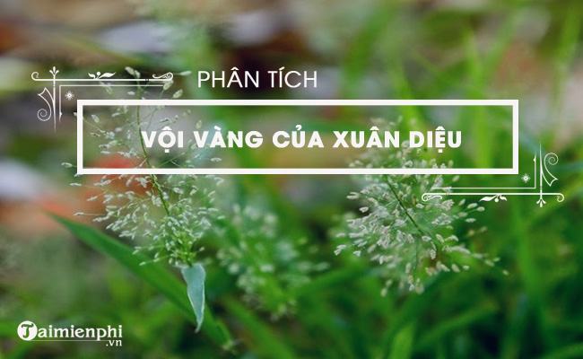 Phân tích bài thơ Vội vàng của Xuân Diệu (20 mẫu hay nhất)