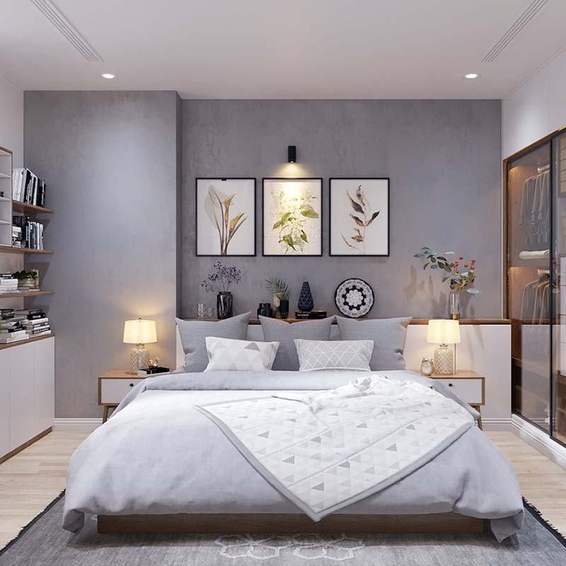 Treo tranh là cách đơn giản để trang trí phòng ngủ