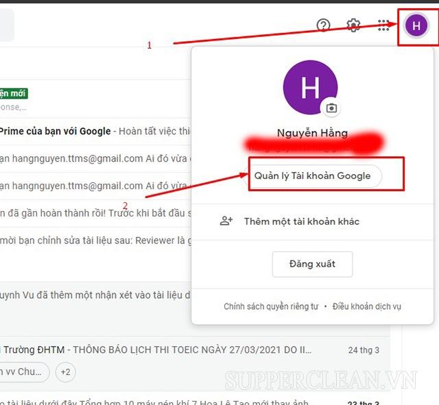 thay đổi địa chỉ gmail