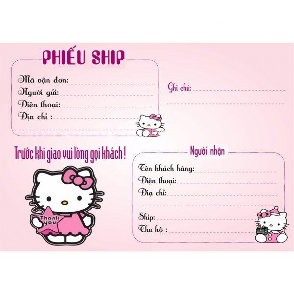 mẫu phiếu giao hàng hello kitty