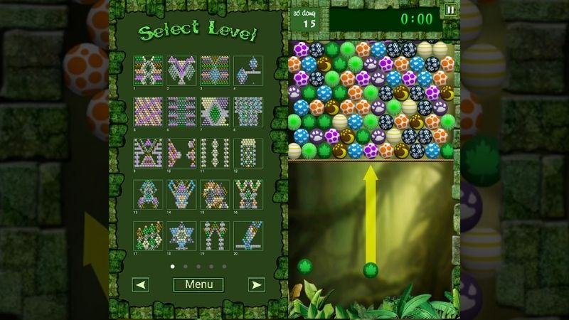 Cách thay đổi trong game khủng long bắn trứng Egg Shoot - Map