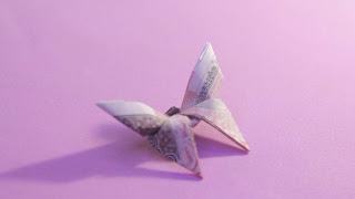 Hướng dẫn cách gấp con bướm bằng tiền giấy đơn giản mà đẹp