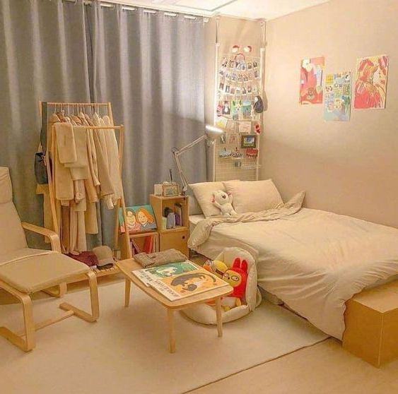 trang trí phòng ngủ nhỏ cho nữ phong cách hàn quốc