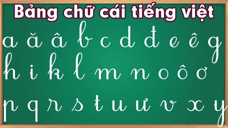 Hình ảnh chữ Việt viết bằng phấn trắng