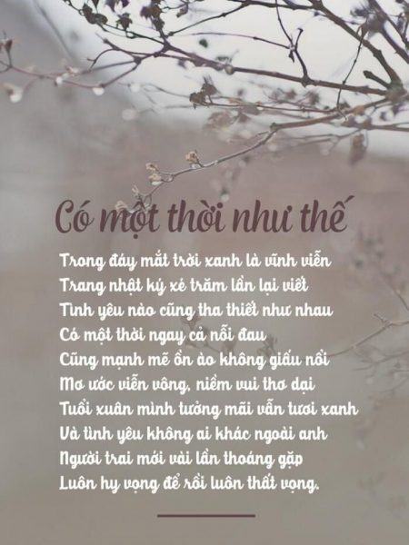 Một bài thơ tình hay