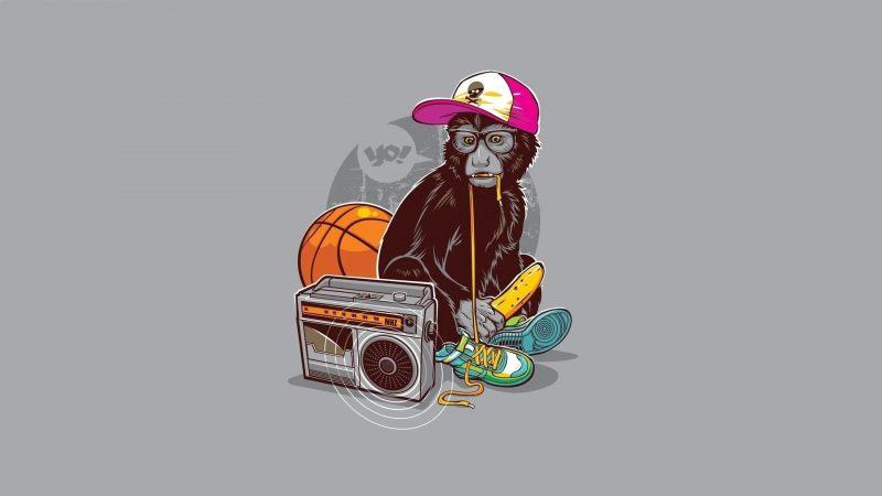hình khỉ hip hop
