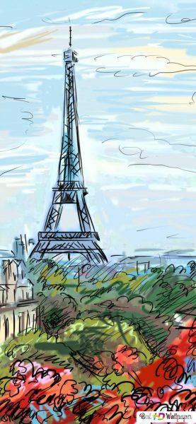 Vẽ tháp Eiffel