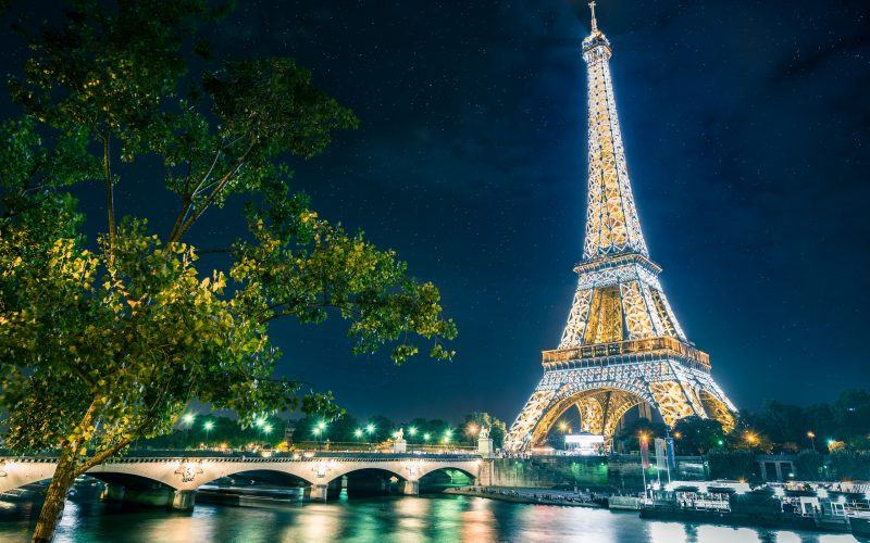 Hình ảnh tháp Eiffel về đêm
