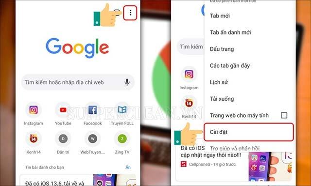 cài google trên điện thoại