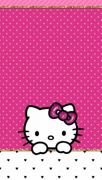 hình nền chấm bi hello kitty