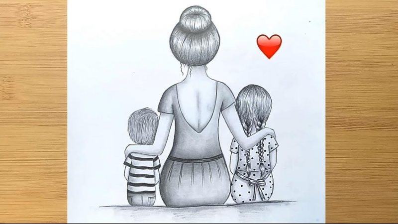 Mẹ và con gái bộ tranh chạm đến những tình cảm ngọt ngào và bình dị nhất Ảnh 14 Họa sĩ Ảnh tường cho điện thoại Cha mẹ