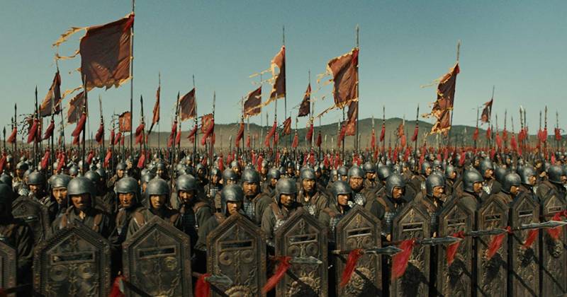 Hình ảnh hàng ngàn binh lính của nhà Đường rất ấn tượng.  Nguồn: IMDb