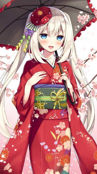 Người Phụ Nữ Anime Trong Bộ Kimono