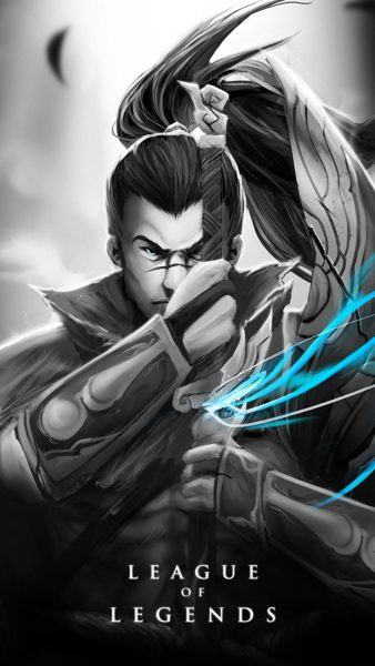 lol Yasuo ảnh trắng đen đẹp quá