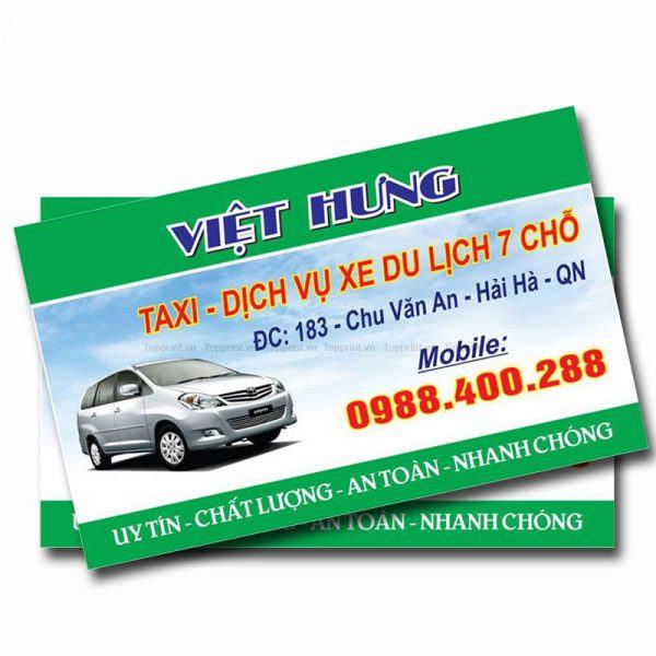 mẫu danh thiếp taxi