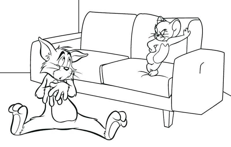 Phim hoạt hình Tom và Jerry ngồi trên ghế