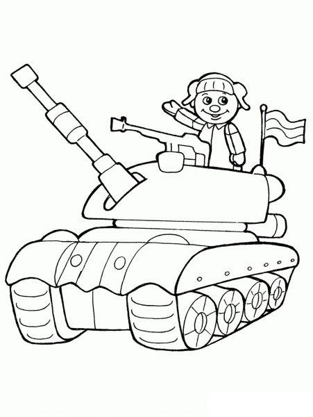 Một bản vẽ của một chiếc xe tăng và một hướng dẫn chó