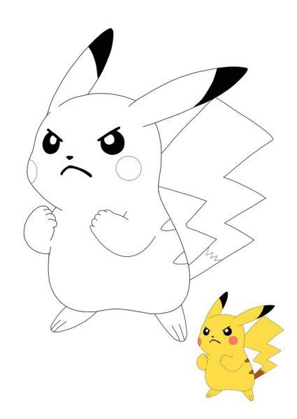 Vẽ Pikachu bằng màu