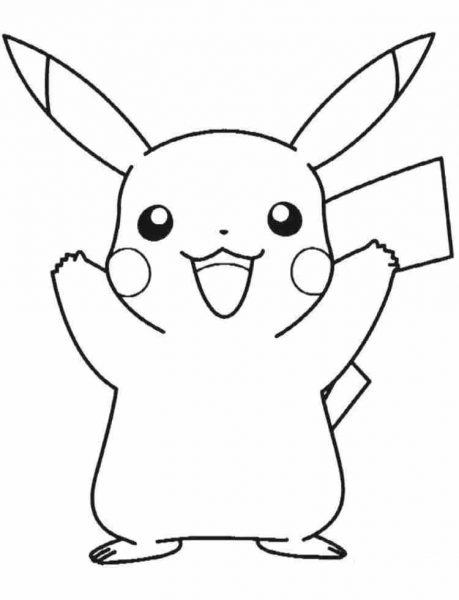 Vẽ Pikachu đứng dang rộng hai tay