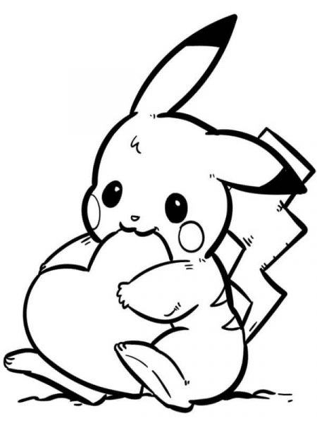 Pikachu có một chiếc lá được trang trí bằng một trái tim