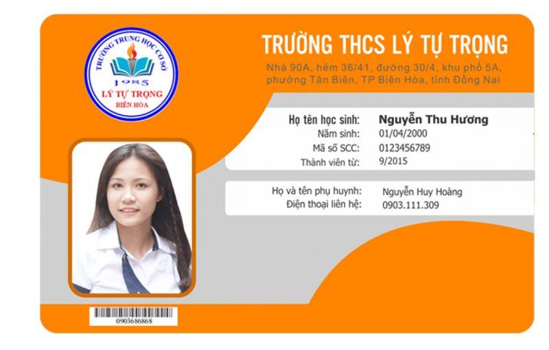 Mẫu thẻ học sinh cấp 3