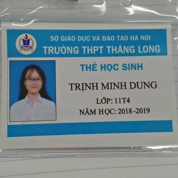 Mẫu thẻ học sinh cấp 3