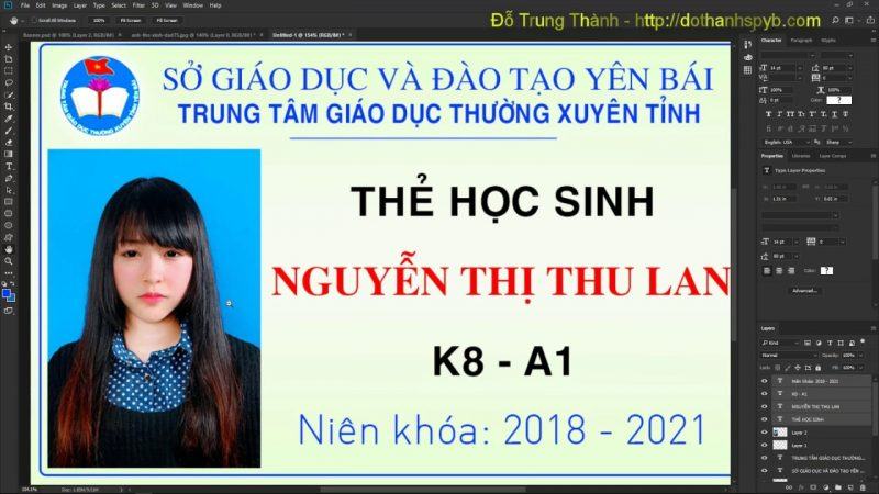 thẻ sinh viên đơn giản