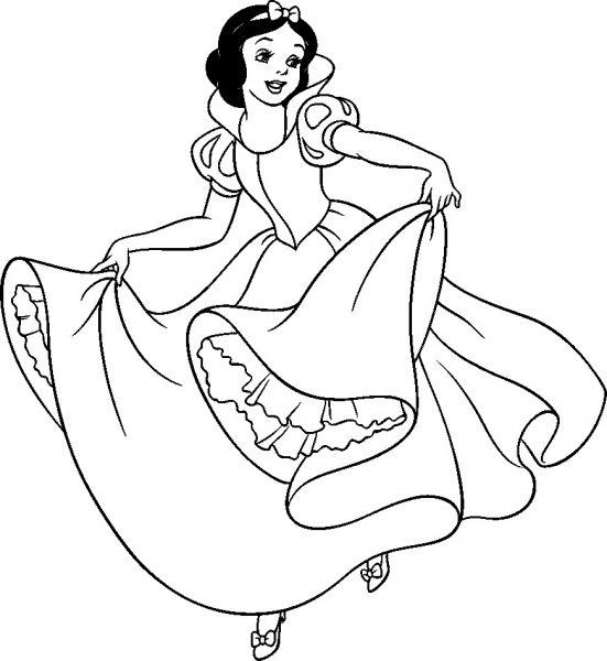 Phim hoạt hình Bạch Tuyết hai tay giữ váy