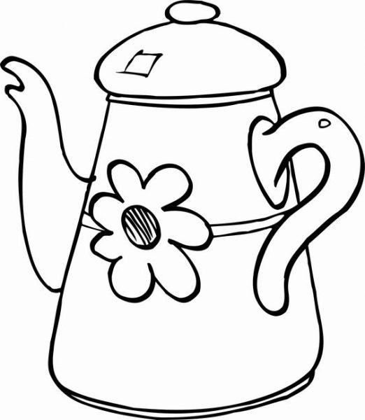 Ấm trà vẽ tay Hoạt hình gốm sứ png  PNGEgg