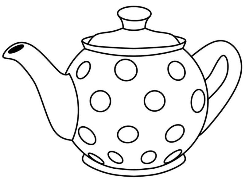 Một bản phác thảo trà với các chấm