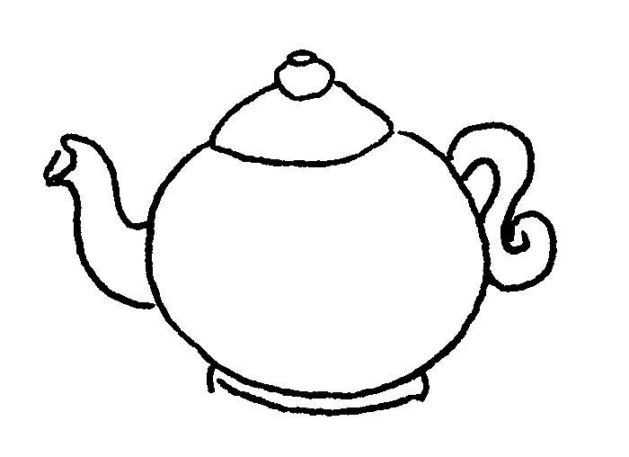 Vẽ ấm trà đơn giản