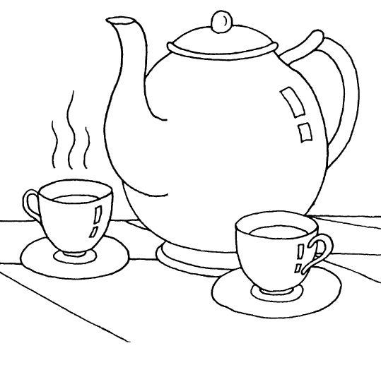 Hình ảnh ấm trà 2 tách trà