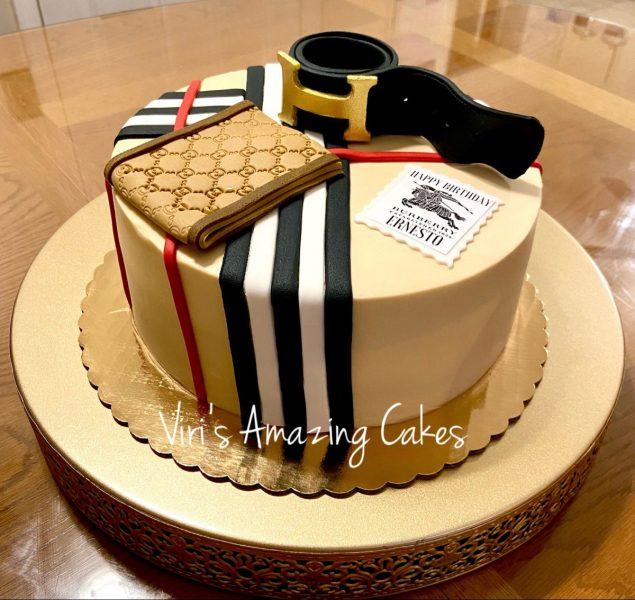 Bánh sinh nhật Gucci cho nam