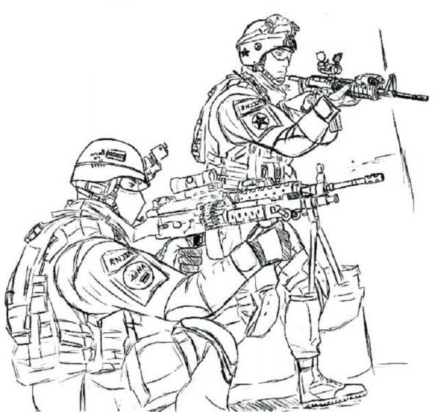 chân dung của một người lính với một khẩu súng trường