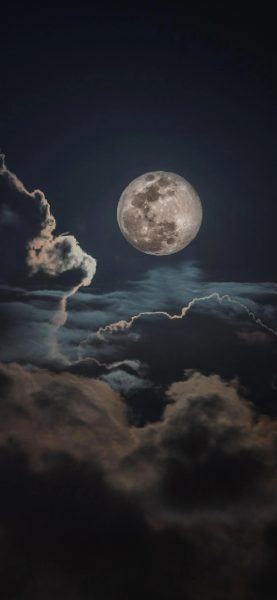 Hình ảnh mặt trăng và mây