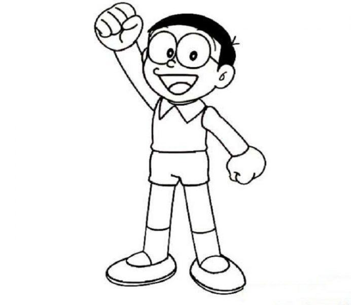 tranh tô màu nobita