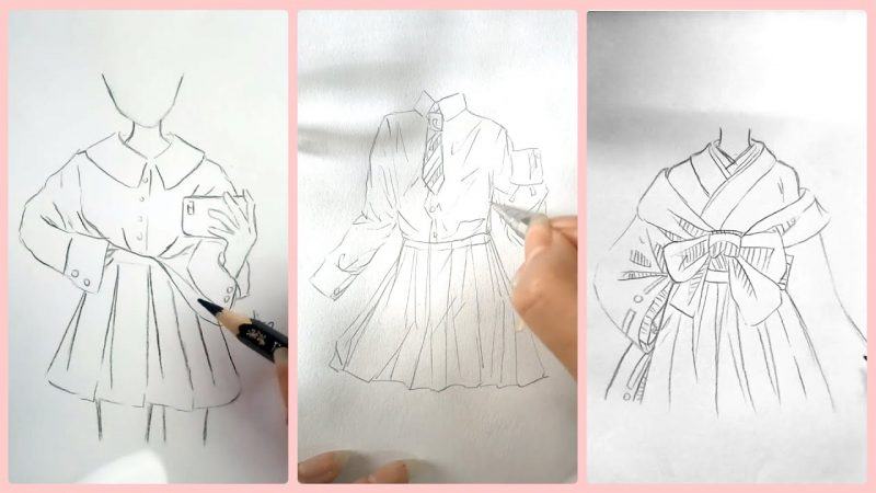 Cách vẽ quần áo phụ nữ